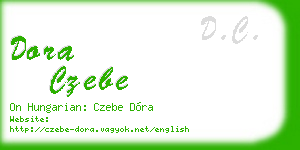 dora czebe business card